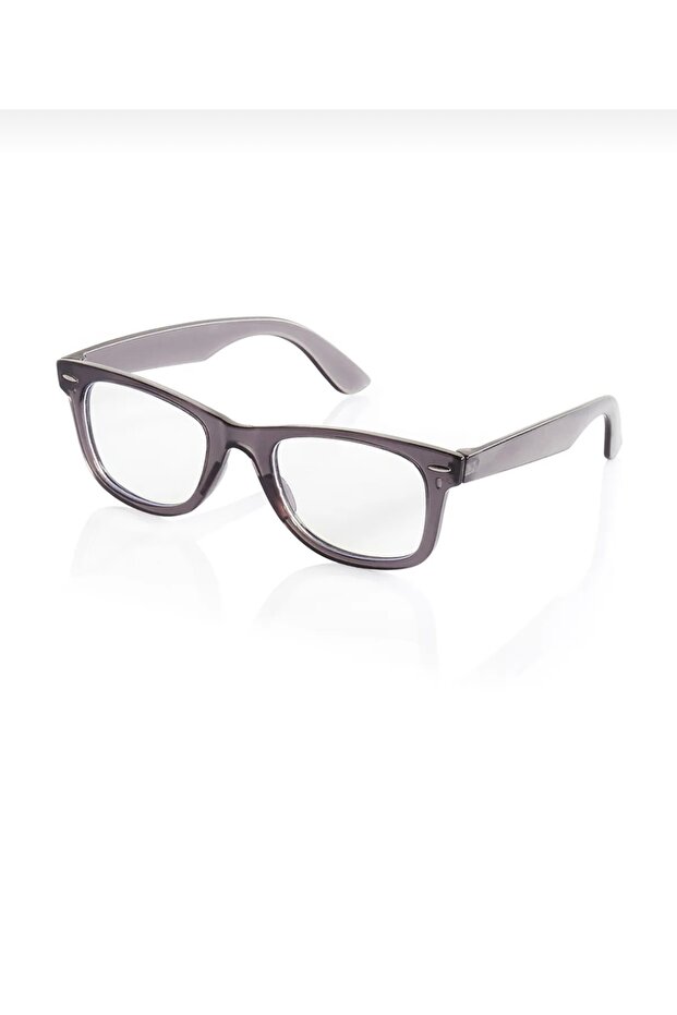 نظارات كمبيوتر للجنسين بإطار مستطيل رمادي شفاف غير لامع - 1