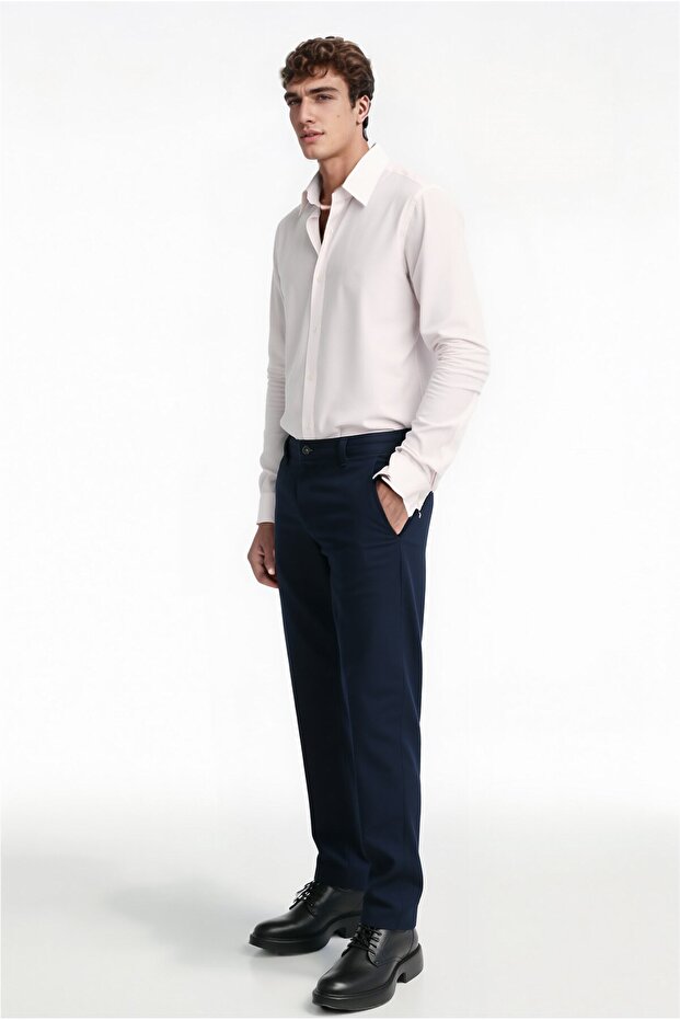 / REGULAR ÇİNO PANTOLON / MAVİ - 3