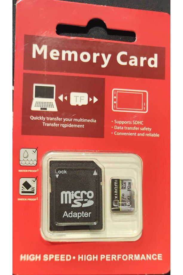 Yüksek Hızlı Hafıza Kartı 512gb SİLVER PRO PLUS U3 A2 XC I V30 MSd Kart Okuyucu Adaptörü DAHİL - 1