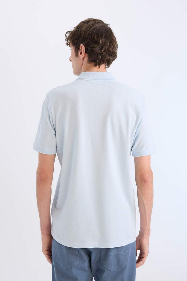 %100 Pamuk Regular Fit Polo Yaka Kısa Kollu Basic Düz Pike Kumaş Tişört C1293ax25sp - 6