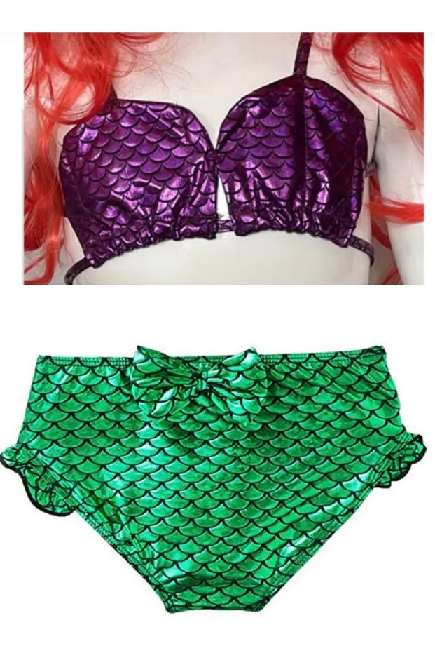 Purple Green Children's Sea Holiday Swimsuit