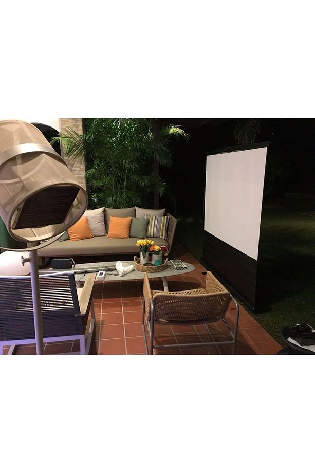 221x123 cm Taşınabilir Portatif Pull Up Floor Screen Projeksiyon Perdesi - 6