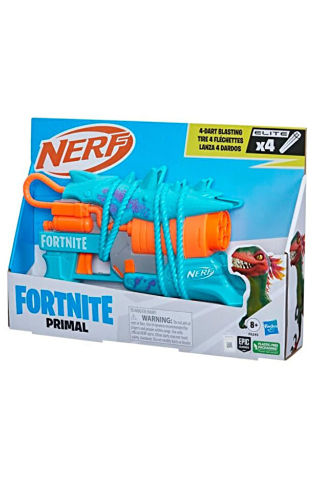 Blaster Nerf Fortnite Primal cu 4 proiectile