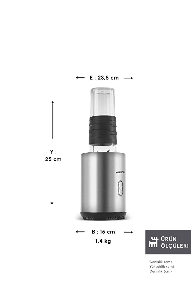 Smooth and Move Inox 350W Personal Kişisel Smoothie Blender - 2