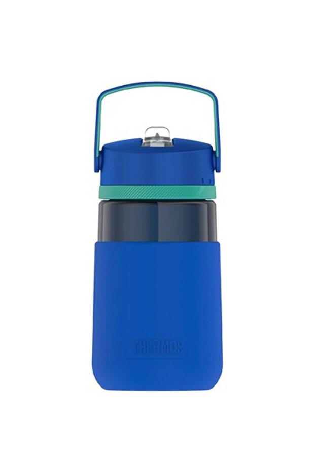 Kid's Tritan Hydration Bottle With Straw And Silicone Sleeve - Blue, 12oz