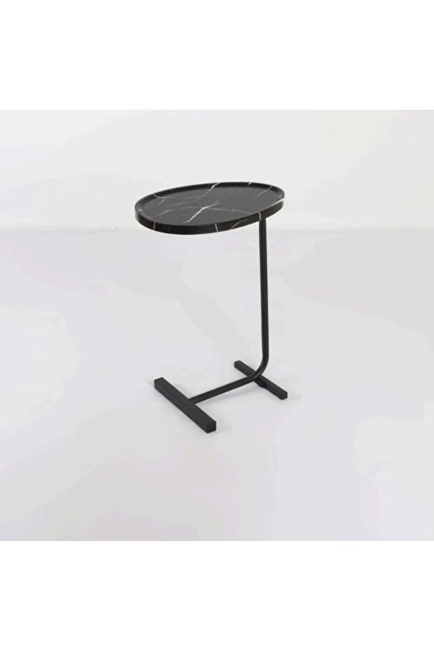 طاولة جانبية بقاعدة سوداء - 1