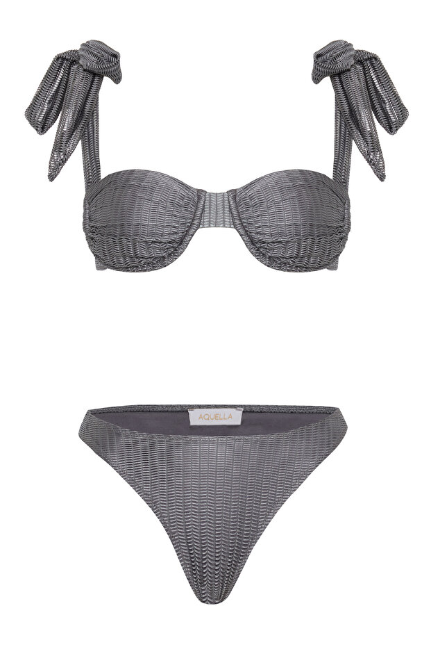 Underwire Anthracite Bikini Set - 1