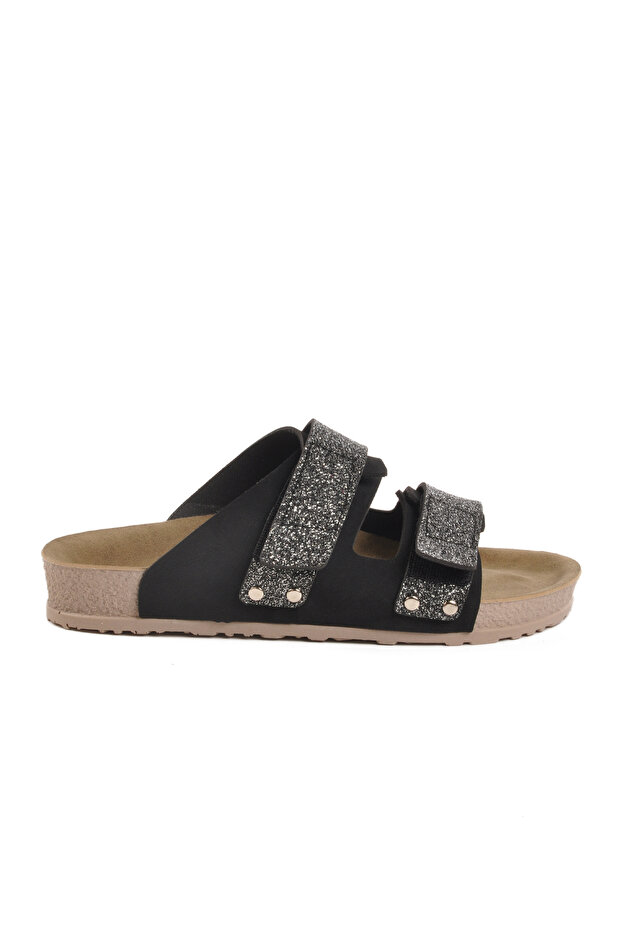 Black Lightweight Velcro Women's Slippers 20-009 Z