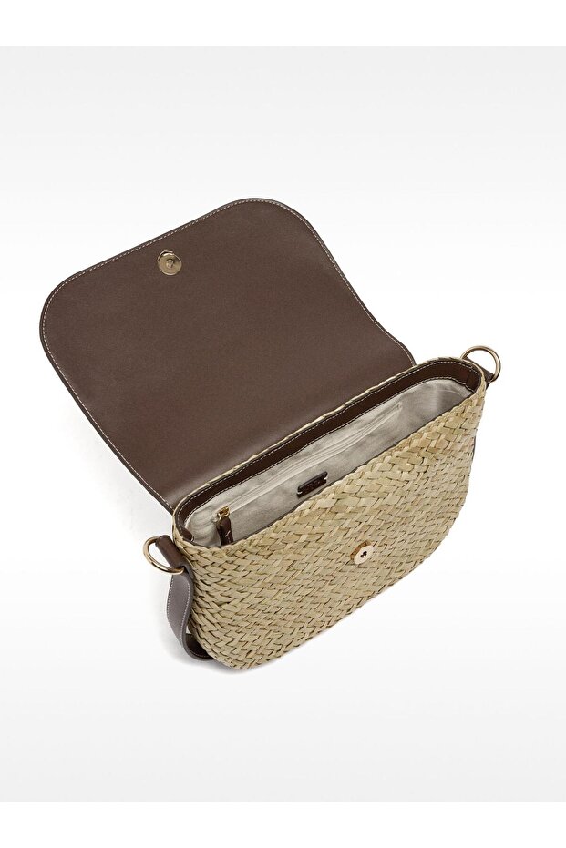 Hasır Kapaklı Çapraz Çanta - 5