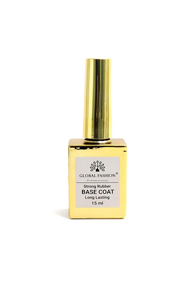 Strong Rubber Base Coat 15 ml – Long-Lasting Gel, Chip-Free Shine, Strengthens Weak Nails