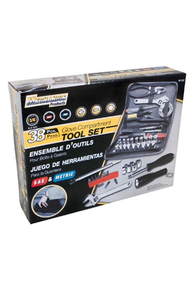 38-Piece Compact Automotive Tool Set Multicolor - 3