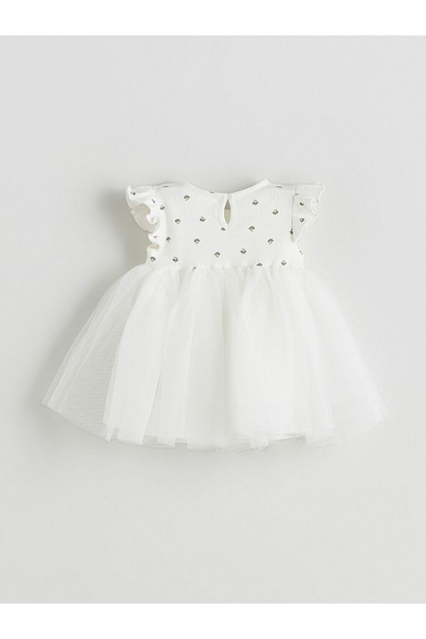 LCW baby Basic Dantel Tüllü Kız Bebek Elbise - 3
