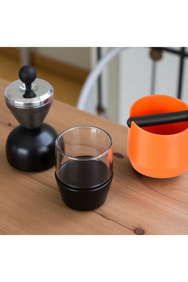 Espresso Posa Kutusu , Darbe Emici Espresso Knock Box, Çıkarılabilir Vuruş Çubuğu ve Kaymaz-TURUNCU - 5