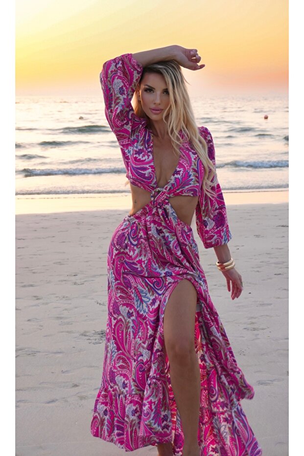 Marina Paisley Cut-Out Dress