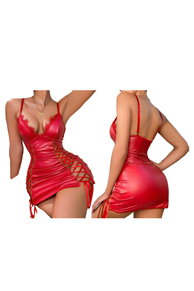 FANTEZİ DERİ ELBİSE - 3