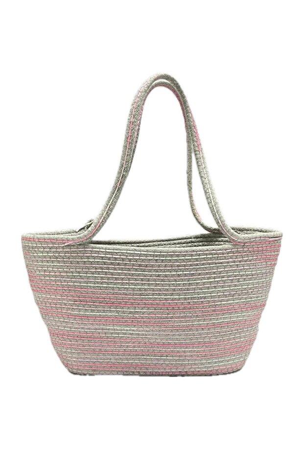 Shoulder Bag / Jute Bag / Authentic Bag / Beach Bag / Gray