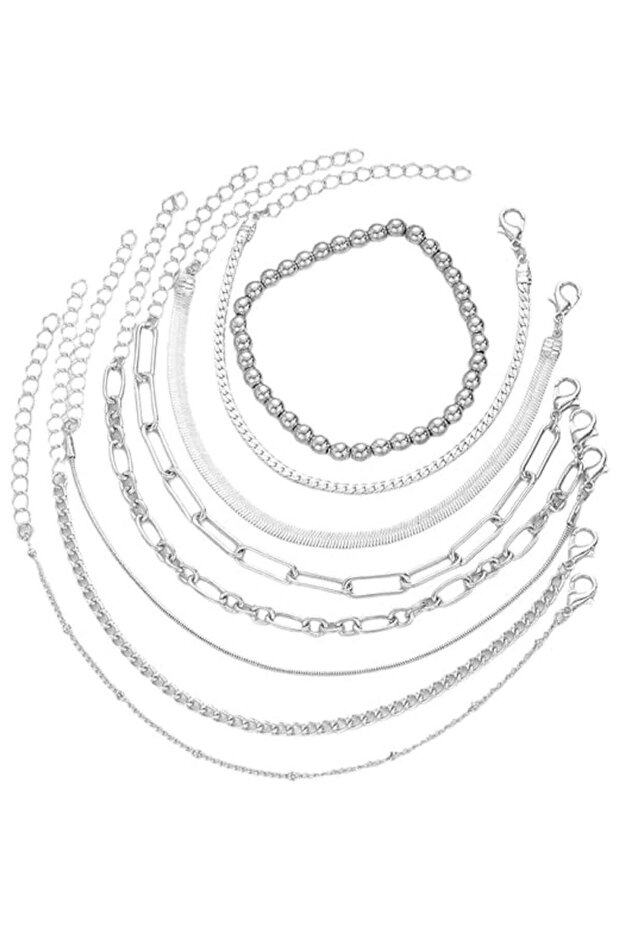 Elegant Silver Bracelet Set for Women