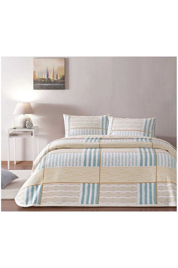 TAÇ TEK KİŞİLİK PİKE TAKIMI WILLOW SARI - 1