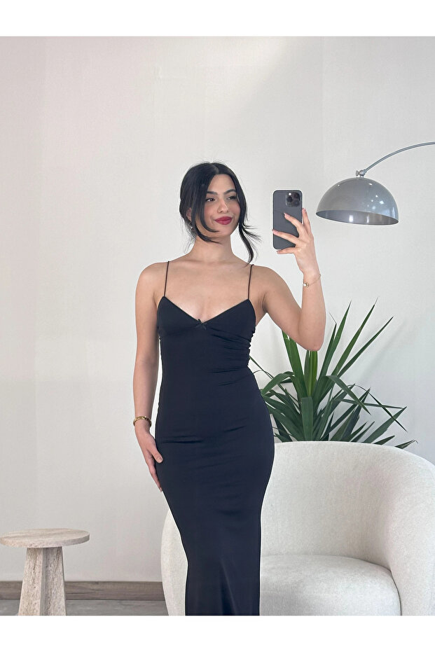 Siyah Americano Elbise - 3