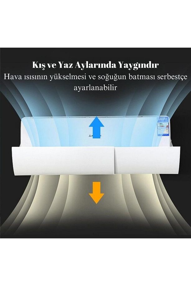 Ayarlanabilir Split Klima Deflektörü Hava Yönlendirme Dağıtma Aparatı Klima Perdesi - 6