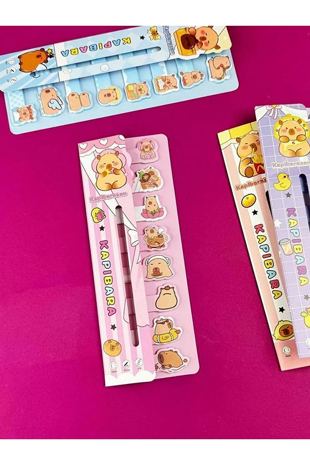 Capybara Kapibara 8'li 160 Yaprak Yapışkanlı Not Kağıdı 1 Kartela - 2