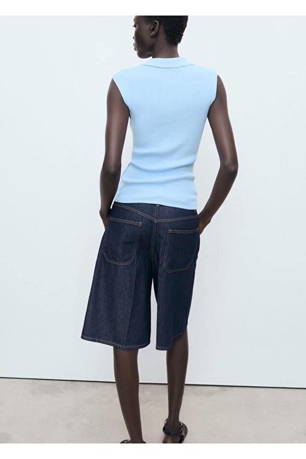 Polo yaka triko bluz - 4