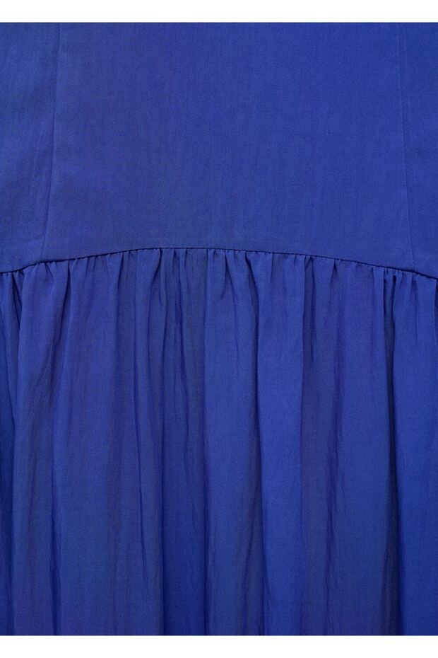 Evaze pamuklu elbise - 7