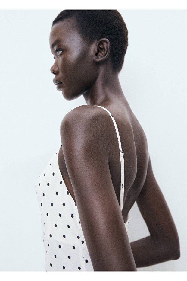 Drapeli yaka uzun elbise - 8