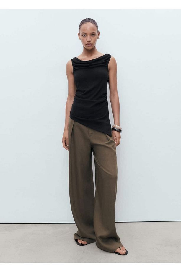 Drape detaylı triko üst - 2