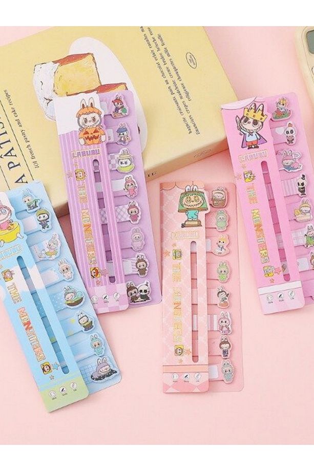 Labubu Kawai 8'li 160 Yaprak Yapışkanlı Not Kağıdı 1 Kartela - 1