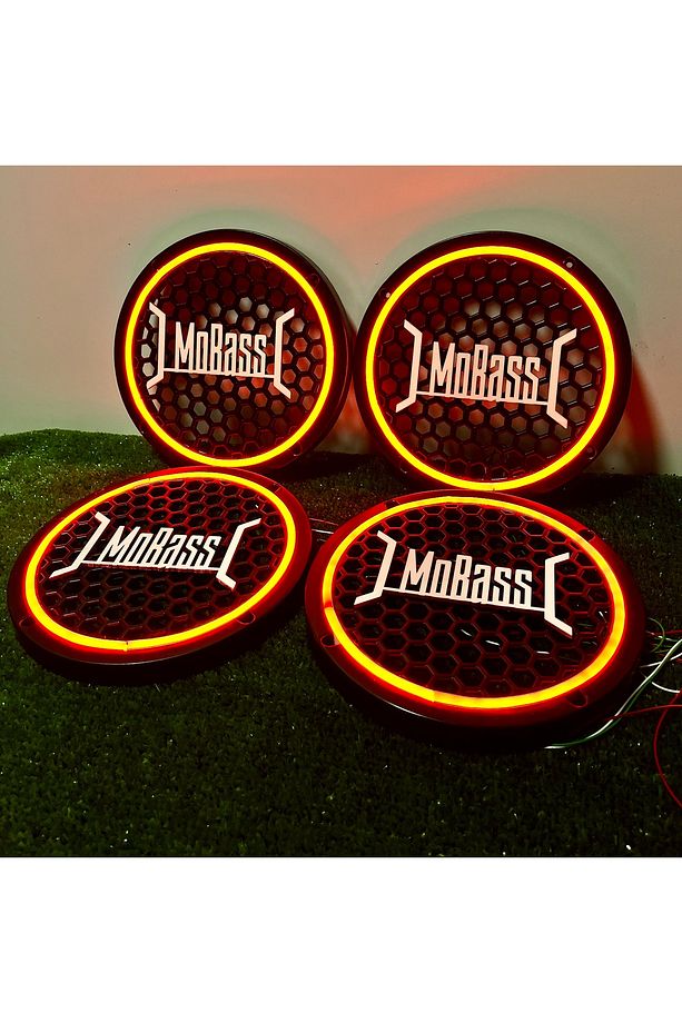 Mobas Yazılı 20 Cm Uyumlu 4 Adet 20CM Pixel Kayar Ledli Midrange Kapağı Set 358 Modlu 12 Renkli - 8
