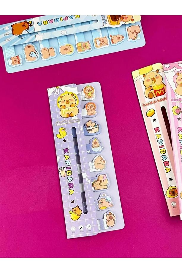 Capybara Kapibara 8'li 160 Yaprak Yapışkanlı Not Kağıdı 1 Kartela - 4