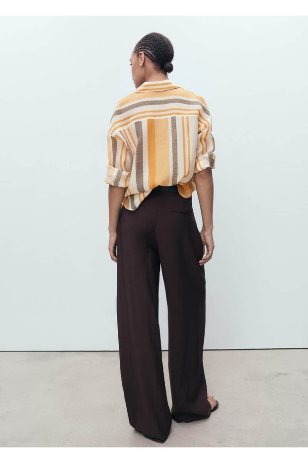 Lyocell çizgili gömlek - 4