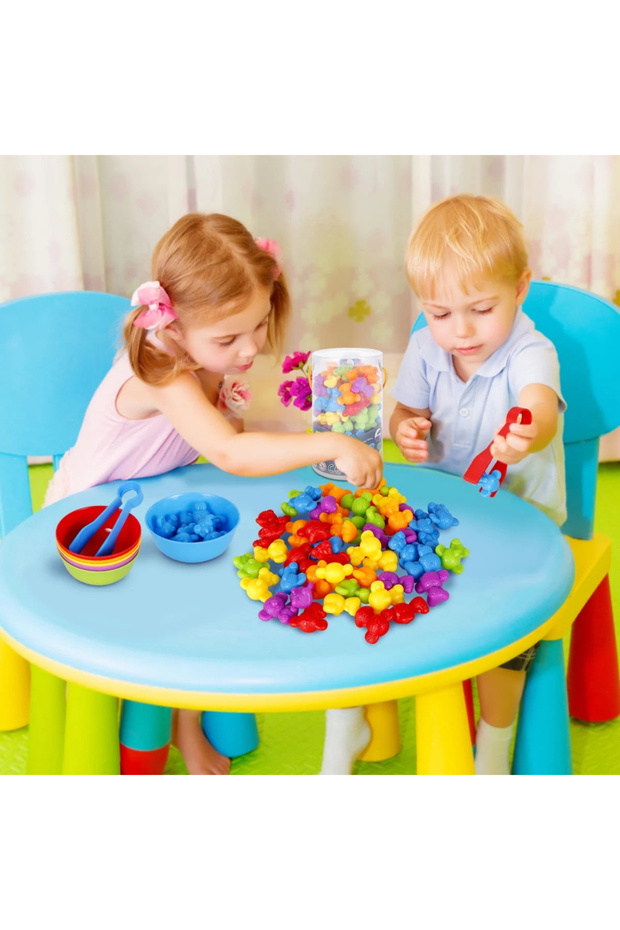 Educational color sorting and counting game - Koala Bears, 56 pieces - 4