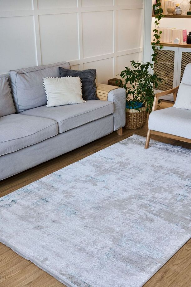 Lima 6211 Aqua - Polyester Şönil Halı | Dokuma Tabanlı Model - 1