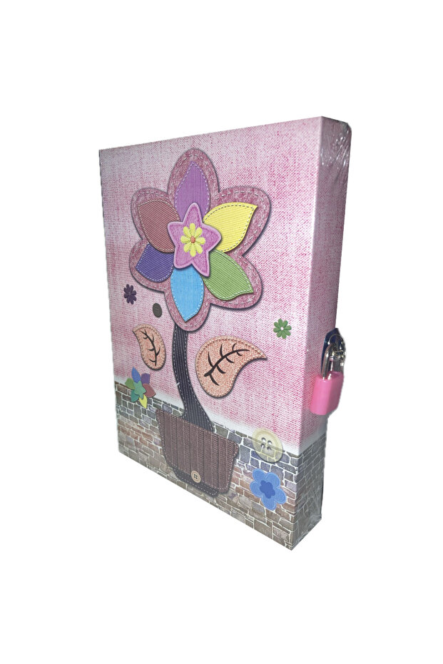 دفتر تذكاري مع قفل، دفتر تذكاري بنمط مختلط مع قفل - 1