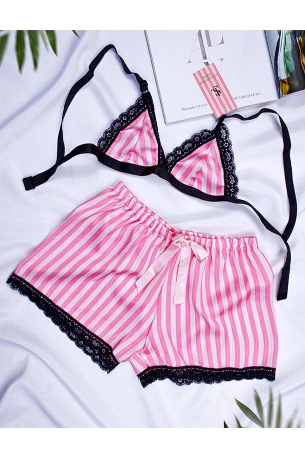 Braletli Şortlu pijama takımı - 1