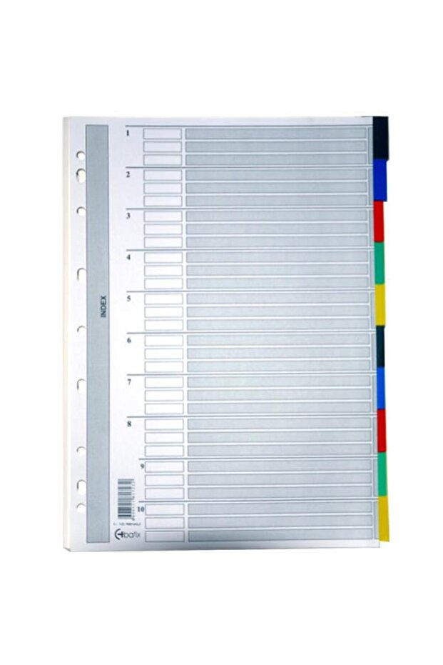 Separator 10 Color Cardboard A4 (Pack of 25)