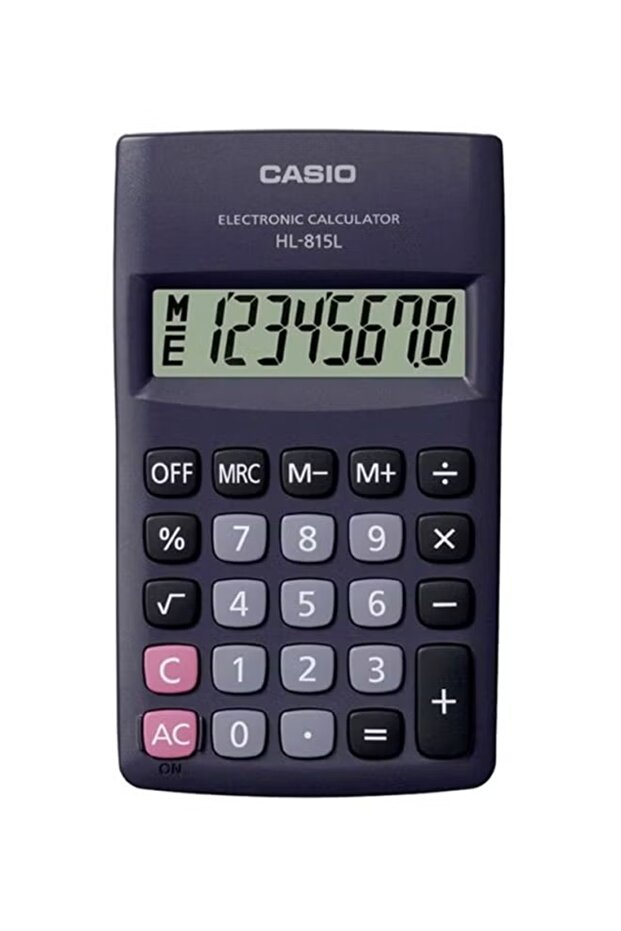 آلة حاسبة أساسية محمولة مكونة من 8 أرقام باللون الأسود - 1