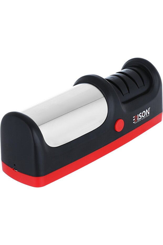 Electric Knife Sharpener, 2 Levels, 11 Watts - Black