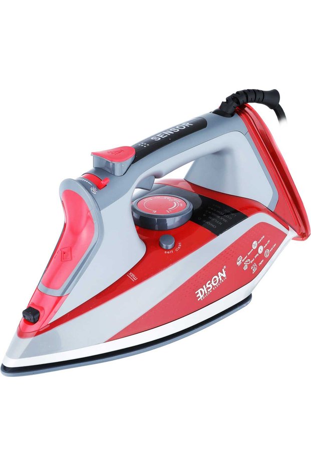 Ceramic Steam Iron, 350ml, 2200W, AJ2089R - Red