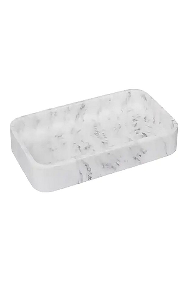 Marble Effect Rectangular Storage Soap Plate - 1