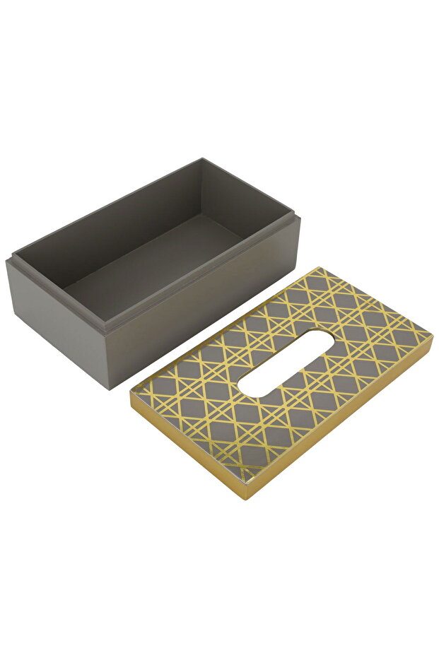 علبة مناديل بلاستيكية مستطيلة الشكل من معرض السيف - رمادي - 2