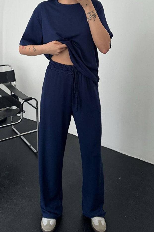 Women's Modal Fabric Short Sleeve Tracksuit Set 3081