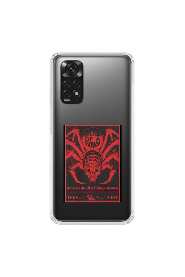 Xiaomi Redmi Note 11 Compatible Transparent Case with System of a down Design
