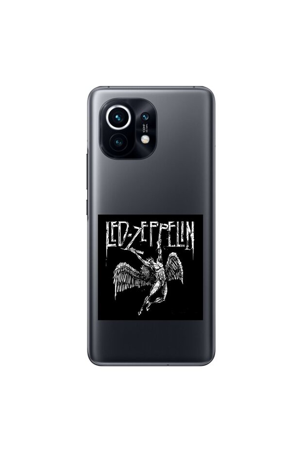 Xiaomi Mi 11 Compatible Transparent Case with Led Zeppelin Design