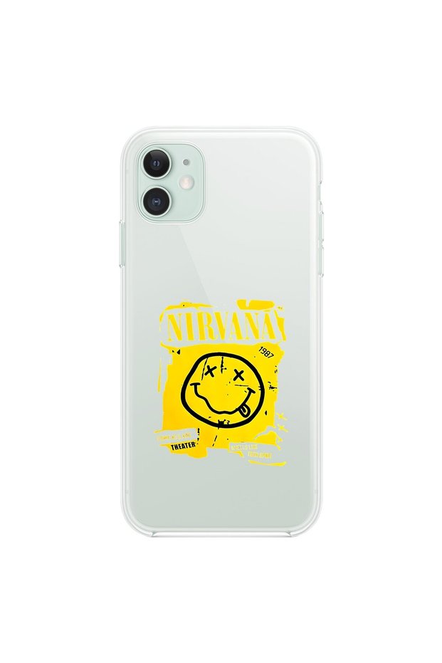 iPhone 11 Compatible Transparent Case with Nirvana Design