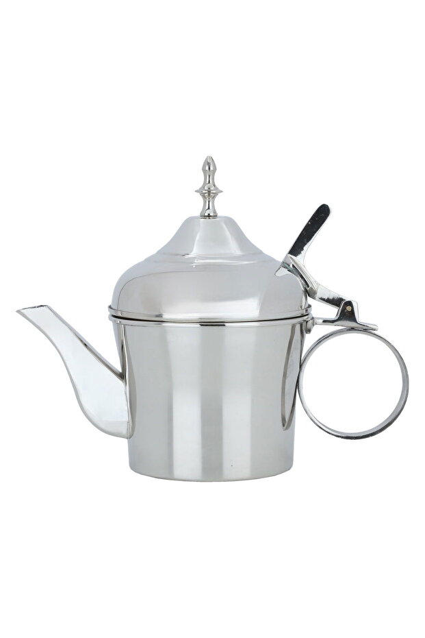 Saif Gallery Steel Teapot, 1.5L, Round - Silver