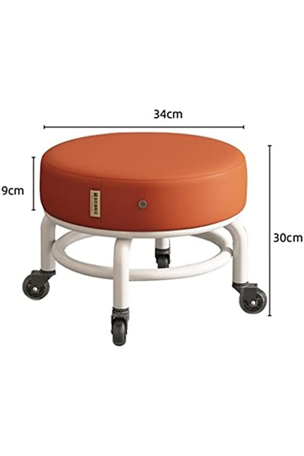 Raju Rolling Stools 360° Swivel Rolling Stool, Helping Mothers With Their Children, Short Rolling S - 2