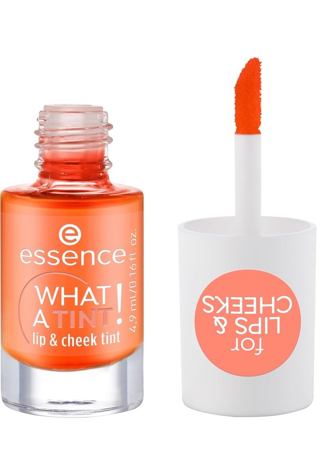 What-A-Tint Lip & Cheek Stain, No. 03, Peachy Vibes, Long-lasting, Instant Result, Natural,